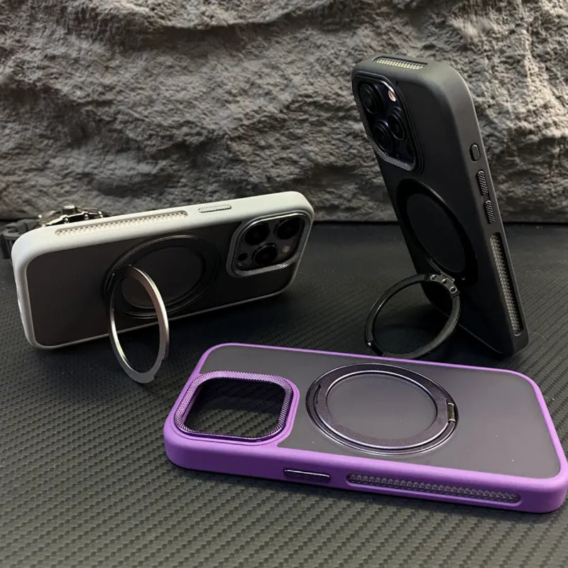 Rotating Pivot Magnetic Matte Phone Case for IPhone