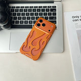 3D Hollow Flame Dissipate Heat Phone Matte Case for iPhone