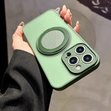 Magnetic Bracket Wireless Charging Case For iPhone