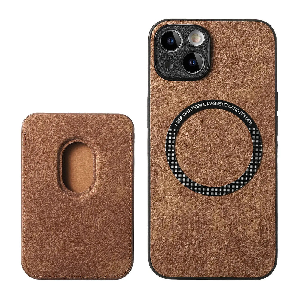2 in 1 Detachable Magnetic Cards Solt Leather Case for IPhone