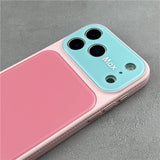 Color-blocked Phone Case with Lanyard For iPhone