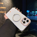 Corrugated 360 °rotating Magnetic Bracket Phone Case For iPhone