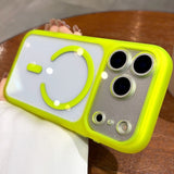 Magnetic Solid Color Transparent Phone Case For iPhone