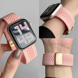 Breathable Woven Magnetic Buckle Strap For Apple Watch