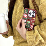 Funny and Cute 3D Christmas Tree Snowman Phone Case For iPhone