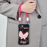 Pink Butterfly Phone Case For iPhone