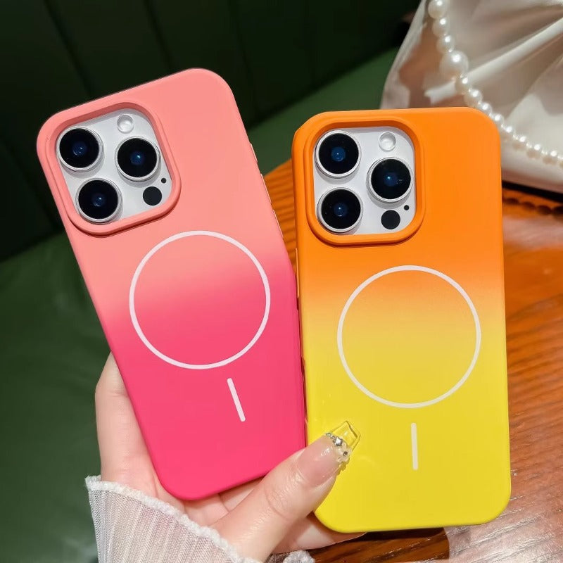 Two-color Gradient Magnetic Phone Case For iPhone