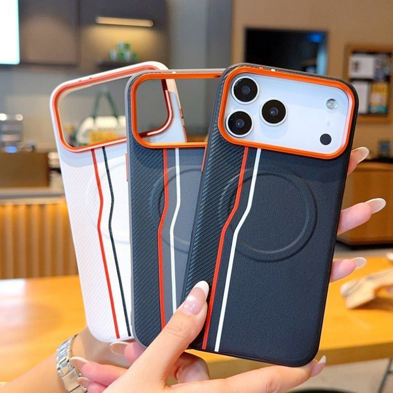 Magnetic Color-blocking Phone Case For iPhone