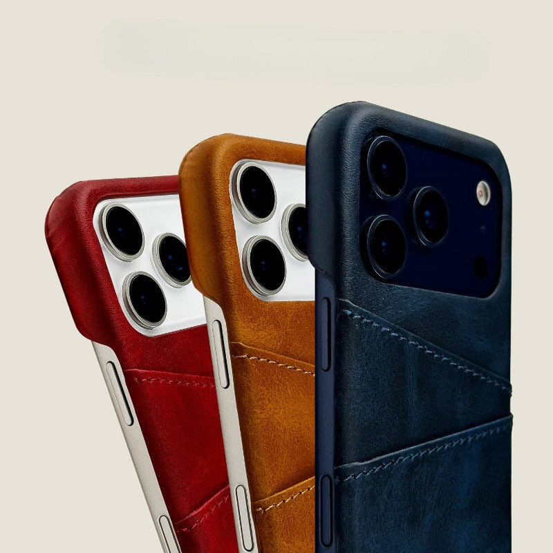 Leather Card Holder Phone Case For iPhone