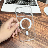 Crystal Clear Hard Magnetic Phone Case For iPhone