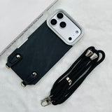 Denim Surface Lanyard Phone Case For iPhone