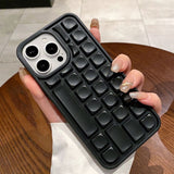 3D Keyboard Transparent Soft Phone Case For iPhone