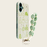 Polka Dot Black Flower Phone Case For iPhone