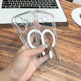 Crystal Clear Hard Magnetic Phone Case For iPhone