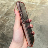 Double-layer Thick Glitter Magnetic Phone Case For iPhone