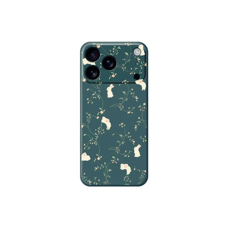 Rabbit and Floral Style Phone Case For iPhone