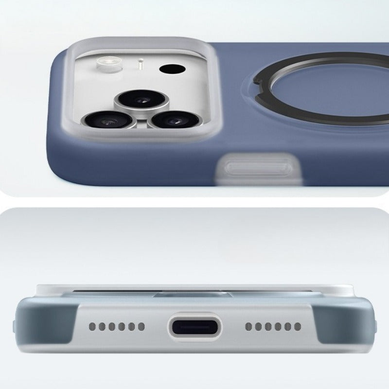 Jelly-like Liquid Silicone Stand Phone Case For iPhone