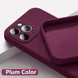 Silicone Solid Color Fall and Collision Protection Cover Case For IPhone