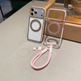 Magnetic Stand Transparent Phone Case For iPhone