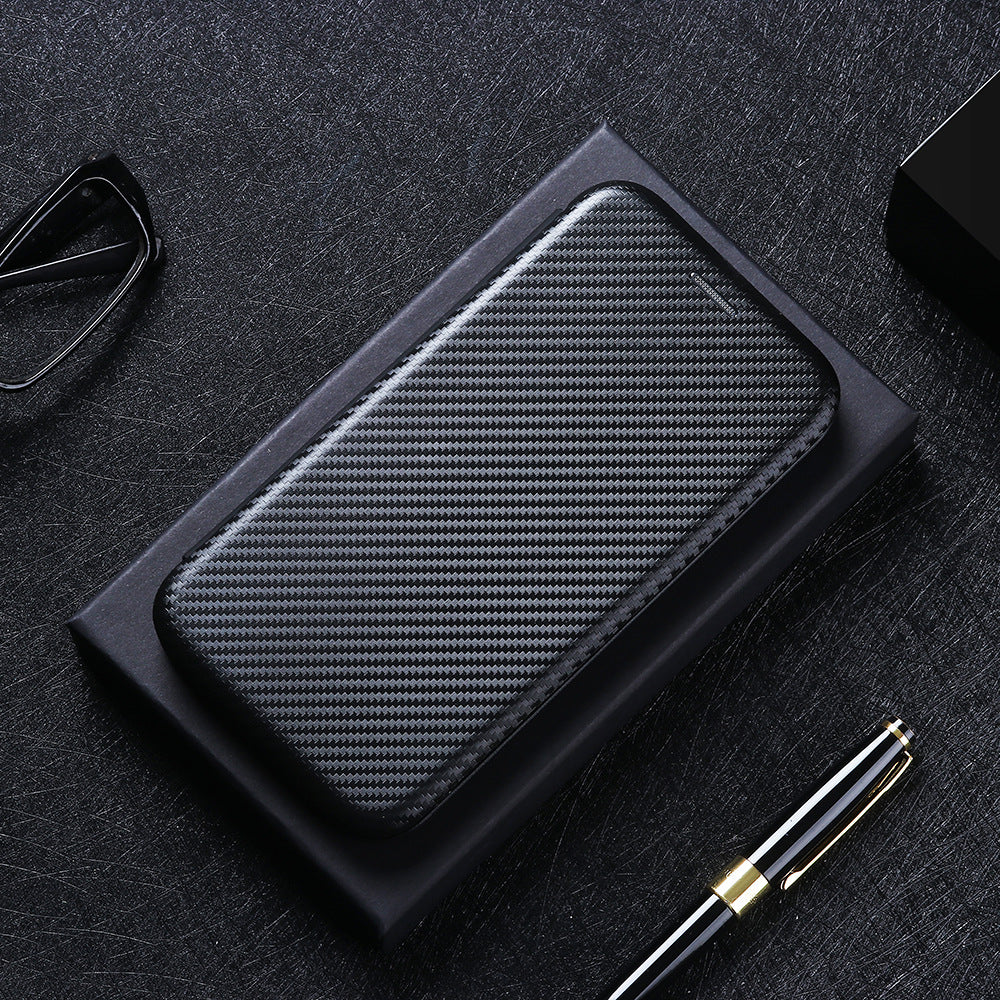 Carbon Fiber Pattern Flip Case for Samsung