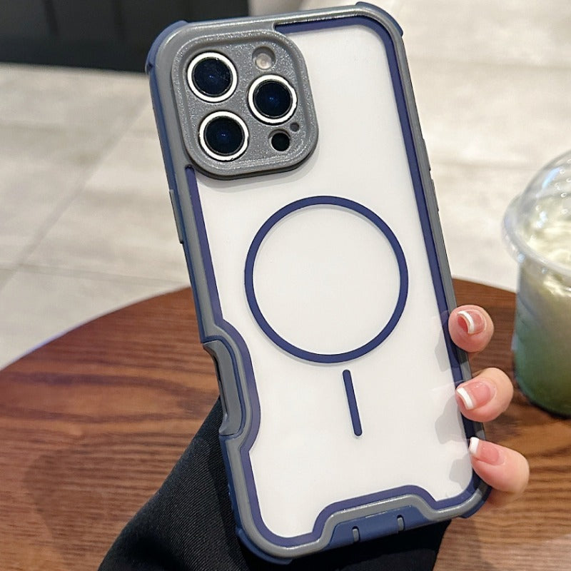 Colorblock Magnetic Phone Case For iPhone