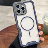 Colorblock Magnetic Phone Case For iPhone
