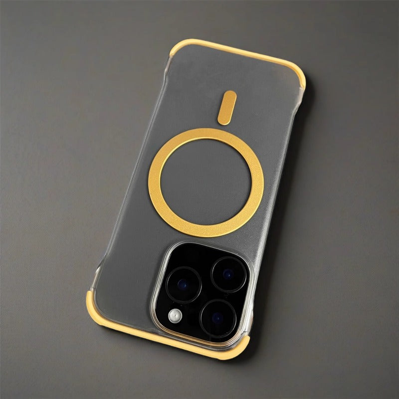 Silicone Borderless Magnetic Charging Phone Case For iPhone