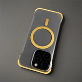 Silicone Borderless Magnetic Charging Phone Case For iPhone