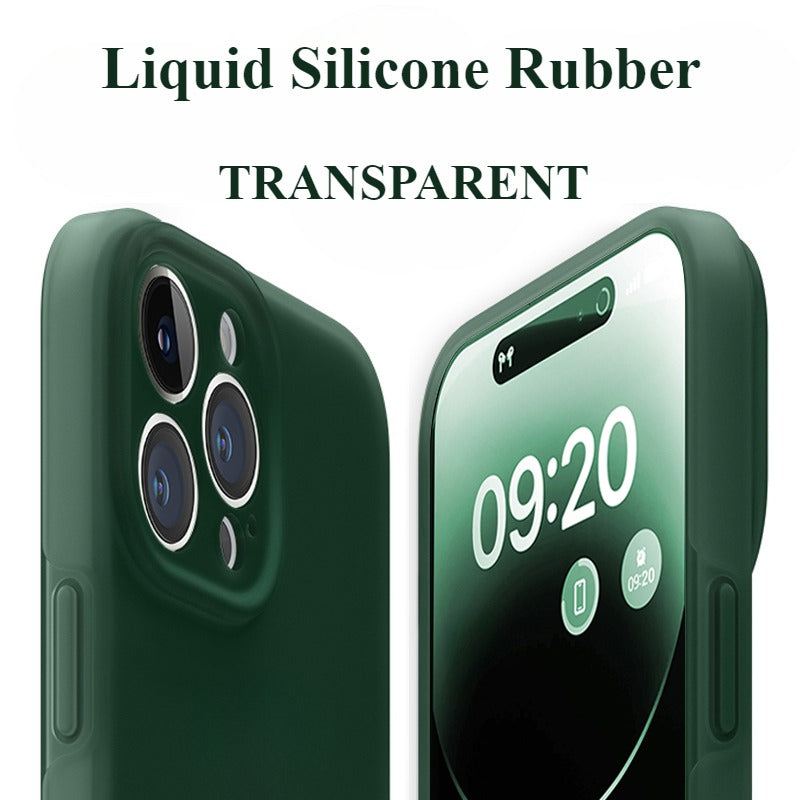 Transparent Liquid Silicone Full Cover Drop-Proof Phone Case For iPhone