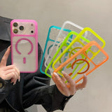 Candy-colored Magnetic Phone Case For iPhone