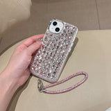 Electroplating 3D Glass Rhinestone Phone Case For iPhone