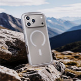 Circular Airbag Transparent Magnetic Phone Case For iPhone