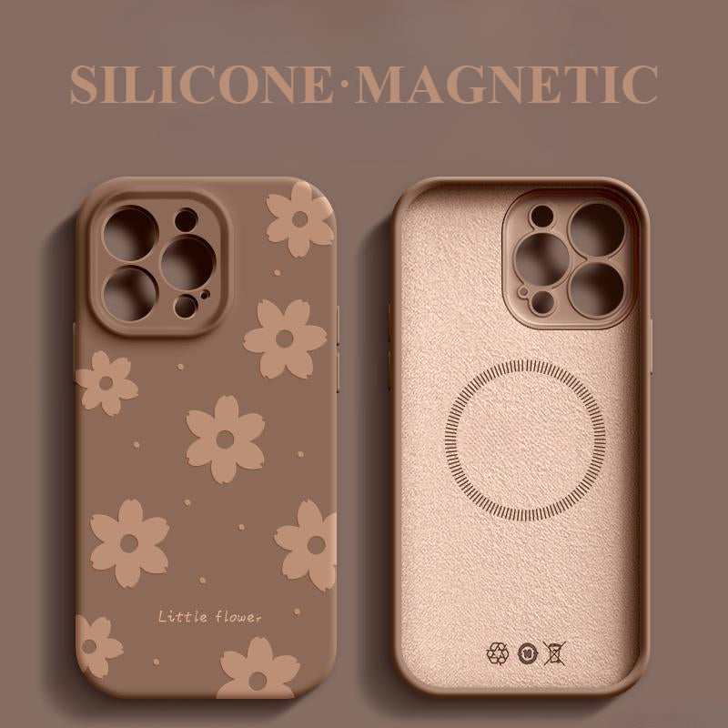 Flower Liquid Silicone Phone Case For iPhone