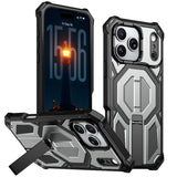Armor Magnetic Metal Stand Case For iPhone