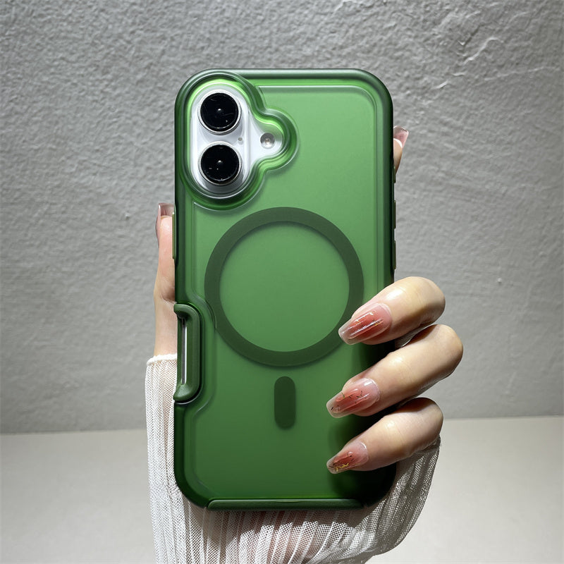 Solid Color Magnetic Skin-feel Phone Case For iPhone