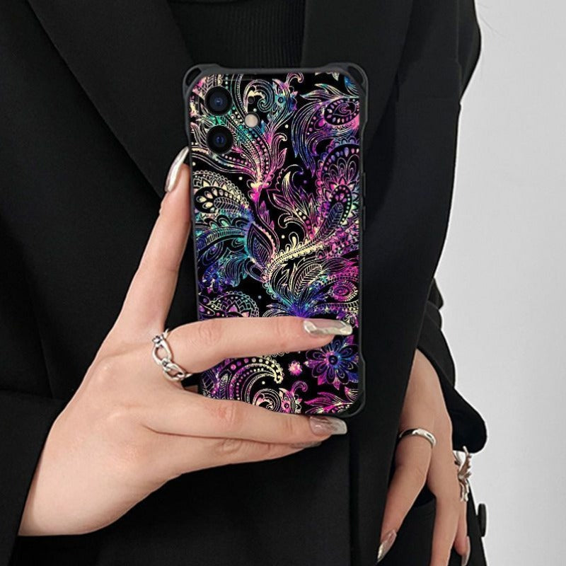 Colorful Gradient Flower Phone Case For iPhone