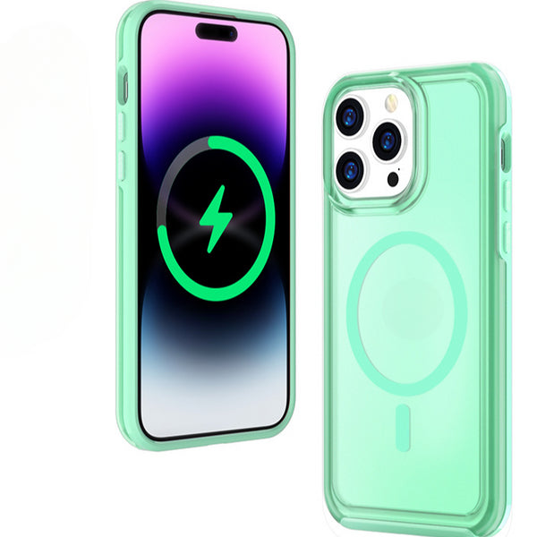 Neon Color Wireless Charging Magnetic Case For iPhone