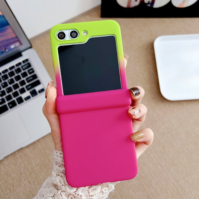 Two-tone Skin-feel Phone Case For Samsung Z FLIP 7 6 5 4 3