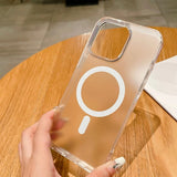 Magnetic Matte Transparent Phone Case For iPhone