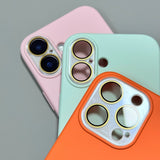 Liquid Silicone Lens Film Phone Case For iPhone