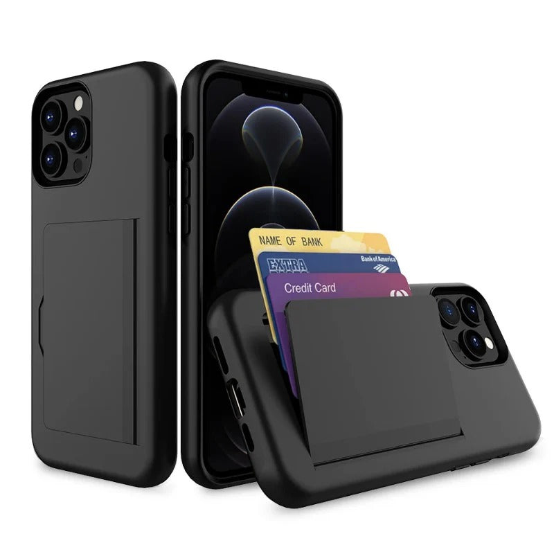 Credit Card Protective Wallets Case For iPhone