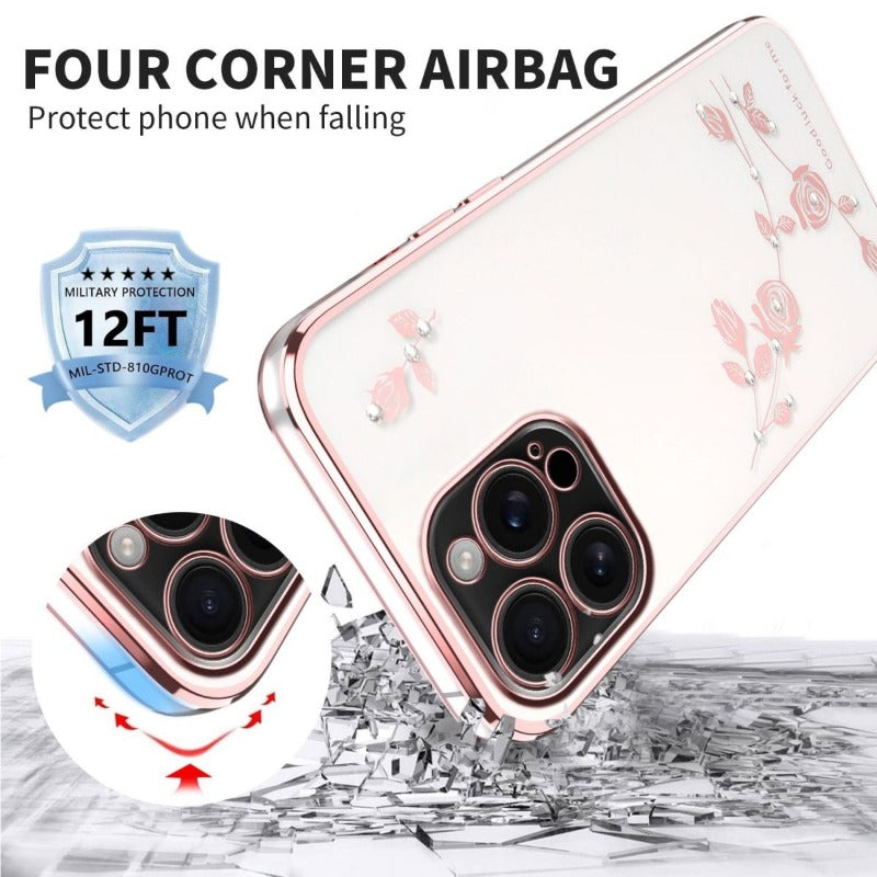 Flower Transparent Phone Case For iPhone