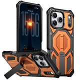 Armor Magnetic Metal Stand Case For iPhone