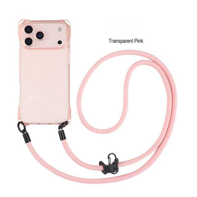 Four Corner Lanyard Hole Mobile Phone Case For iPhone