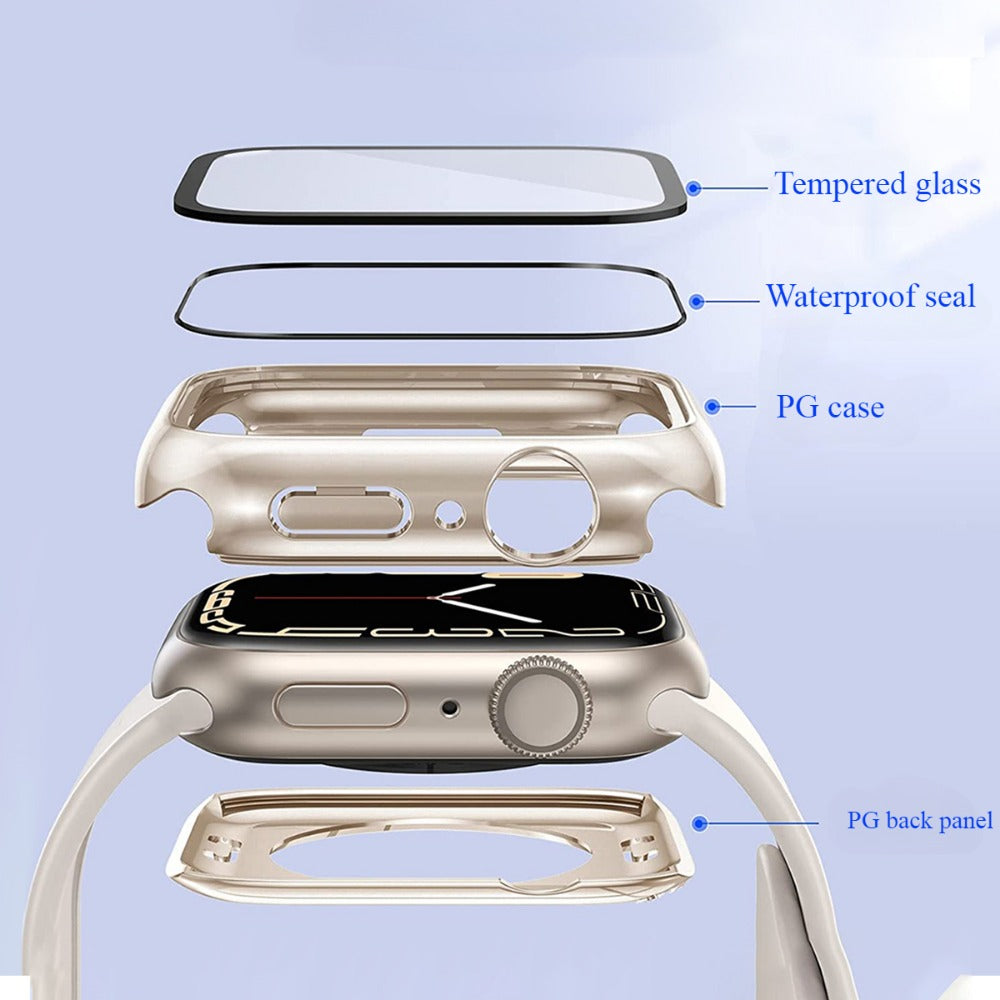 【Waterproof and Dustproof】One-piece Front and Back Full Cover Protective Case for Apple Watch