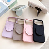Liquid Silicone Wave-Shaped Stand Phone Case for iPhone