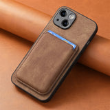 2 in 1 Detachable Magnetic Cards Solt Leather Case for IPhone