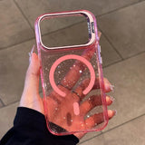 Glitter Transparent Magnetic Phone Case For iPhone