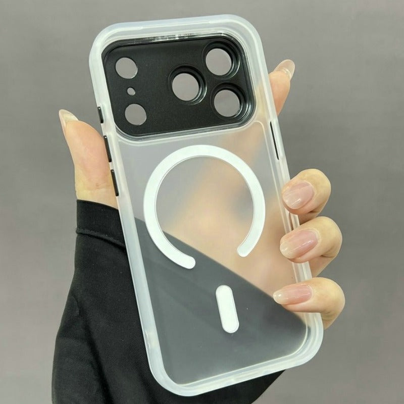 Anti-drop Magnetic Phone Case with Lens Film For iPhone