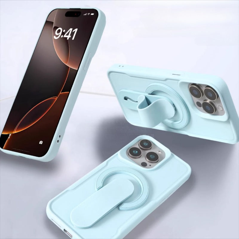 Simple Solid Color Magnetic Phone Case For iPhone